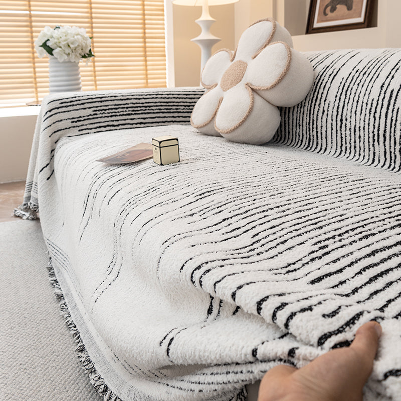 Jeté de canapé en coton, étendu sur un lit pour protection