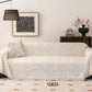 Jeté de canapé en coton naturel sur un canapé beige
