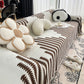 Jeté de canapé en coton avec motifs bohèmes marron