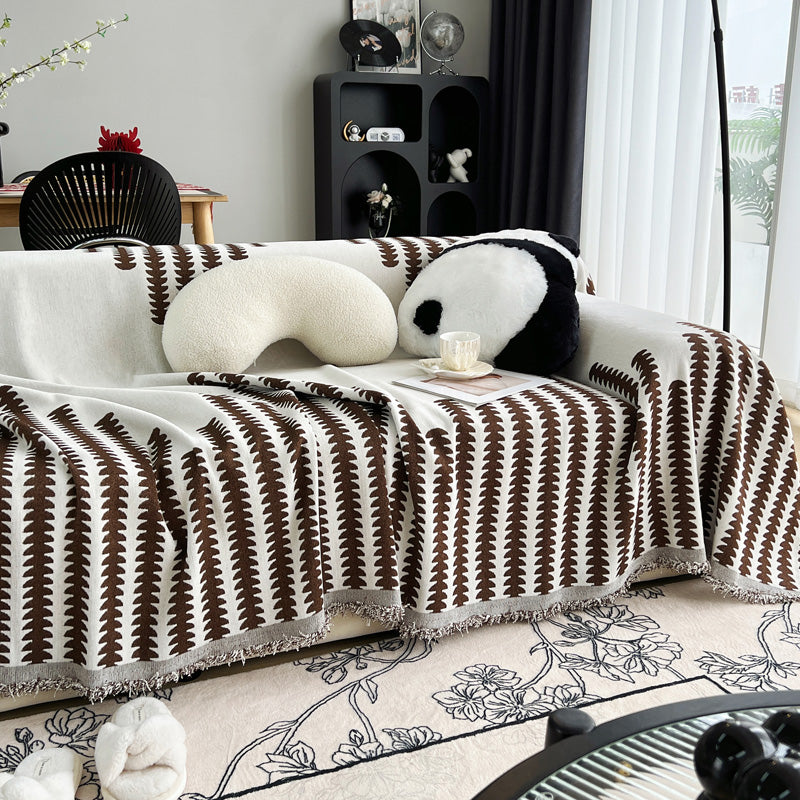 Détail des motifs ethniques sur le tissu en coton
