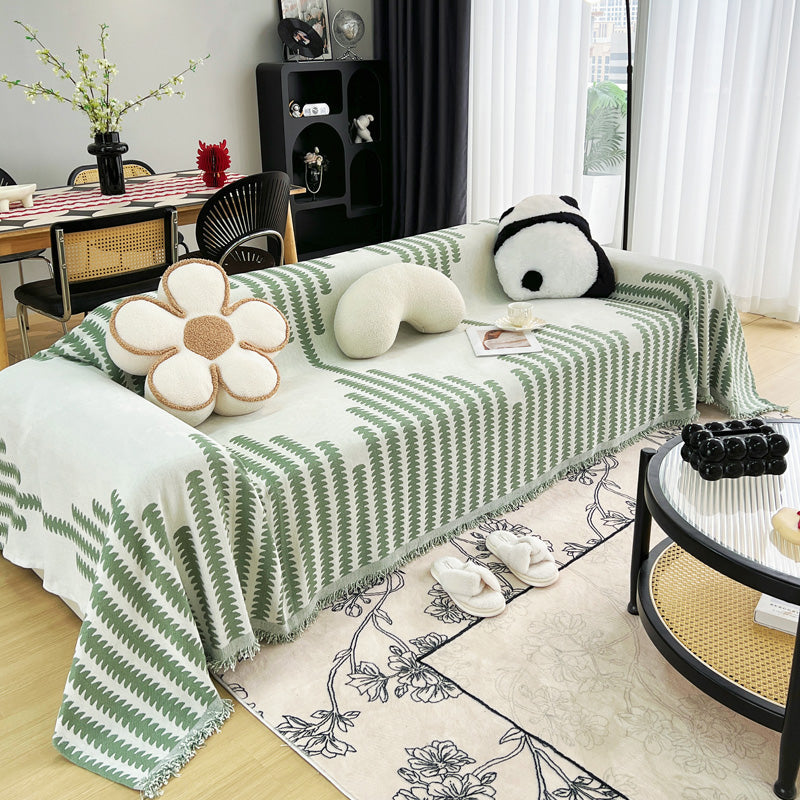 Jeté de canapé en coton sur un lit double