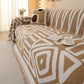 Texture détaillée du coton tissé avec motifs ethniques