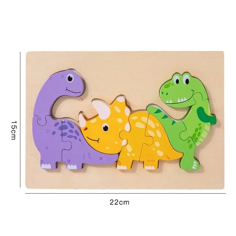 Vue rapprochée de pièces de puzzle en bois animaux