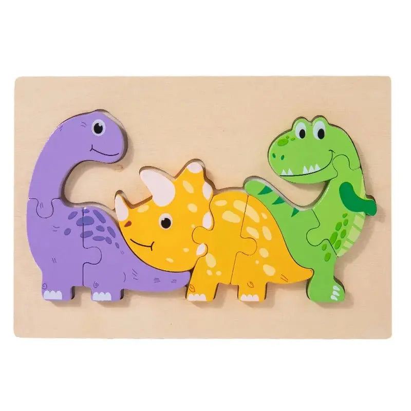 Pièces de puzzle en bois montrant divers animaux