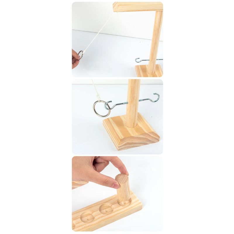 Instructions du jeu de l'anneau en bois