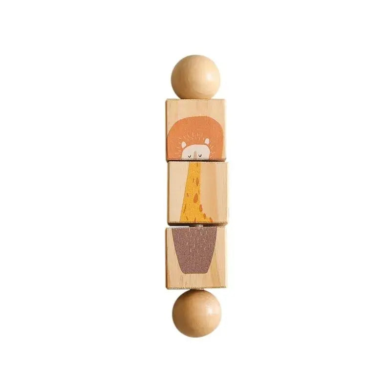 Pièces de puzzle animal en bois, formes et couleurs variées