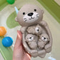 Loutre en silicone flottant, jouet sûr et durable pour le bain