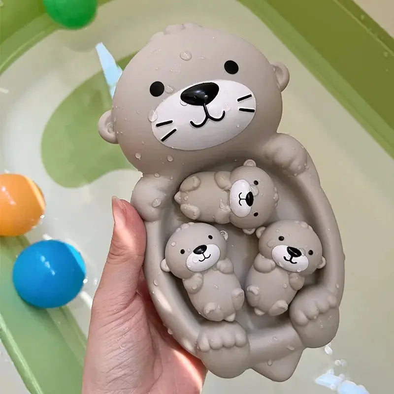 Jouet loutre en silicone, idéal pour l'éveil sensoriel