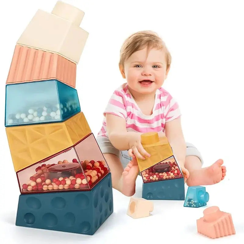 Ensemble de cubes sensoriels Montessori aux formes irrégulières