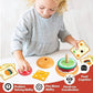 Jouet burger en bois avec ingrédients empilables pour enfants