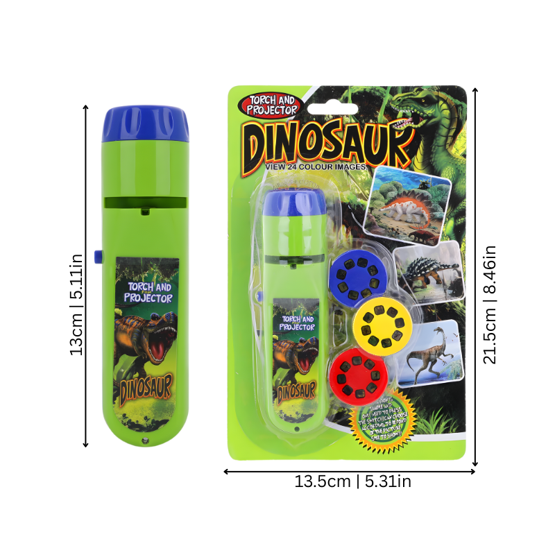 Projecteur en forme de dinosaure sur fond blanc