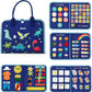 Enfant jouant avec des formes et couleurs sur le kit