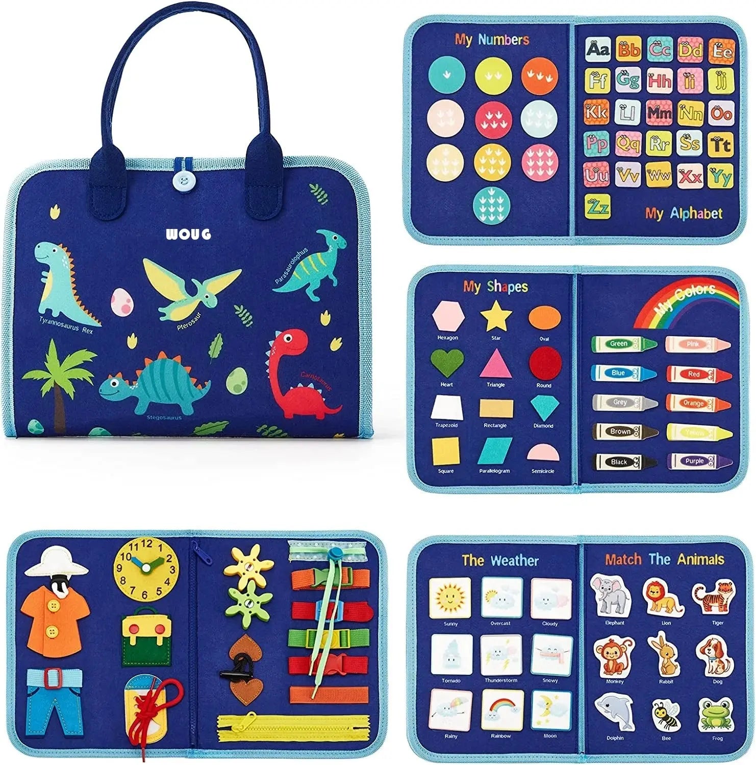 Enfant jouant avec des formes et couleurs sur le kit
