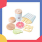 Ensemble de jeu en bois pastel pour enfants, soirée burger