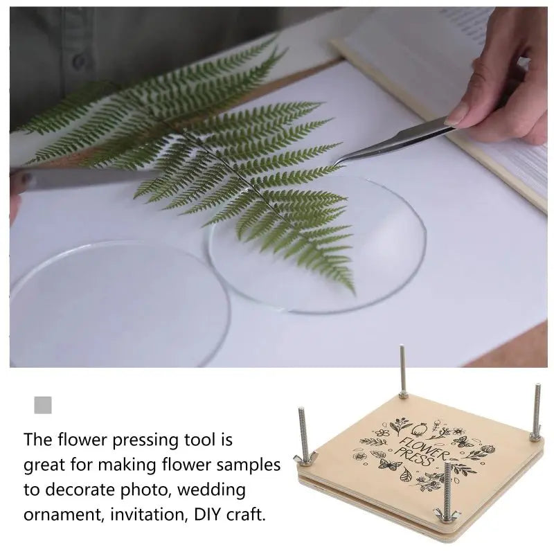 Détails des composants du kit de pressage de fleurs
