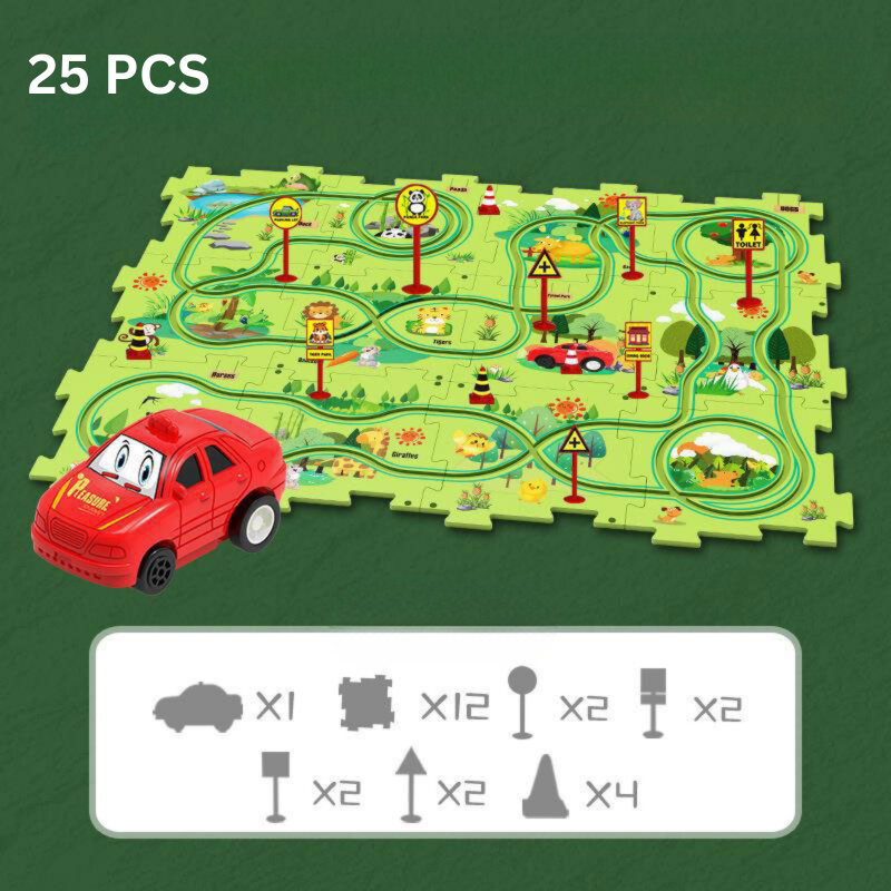 Grand circuit terrestre de 25 pièces, paysages variés