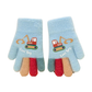 Gants bleu clair pour enfants, tricot doux