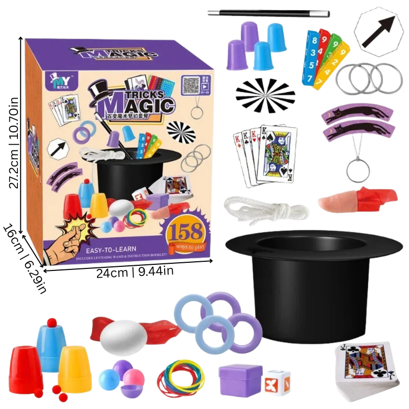 Ensemble de magie pour enfants avec accessoires colorés