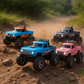 Mini monster truck RC orange avec lumières LED allumées