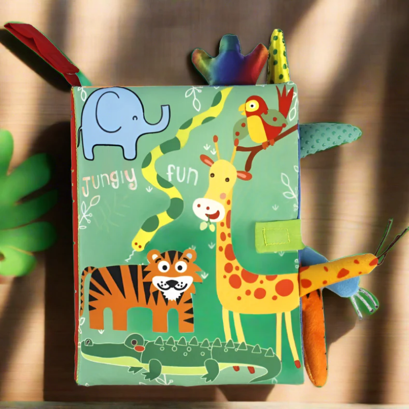 Livre interactif en tissu, idéal pour les petites mains
