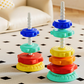 Jouet empilable coloré avec pièces tournantes pour enfants