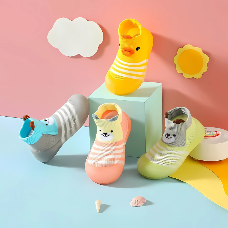 Chaussettes bébé antidérapantes en coton, vue d'ensemble