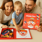 Main d'enfant manipulant des pièces de puzzle magnétiques
