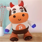 Gros plan sur la vache musicale illuminée en action