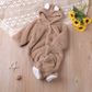 Combinaison bébé à capuche avec motif animal