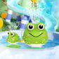 Jouet grenouille LED éclaboussant dans une baignoire