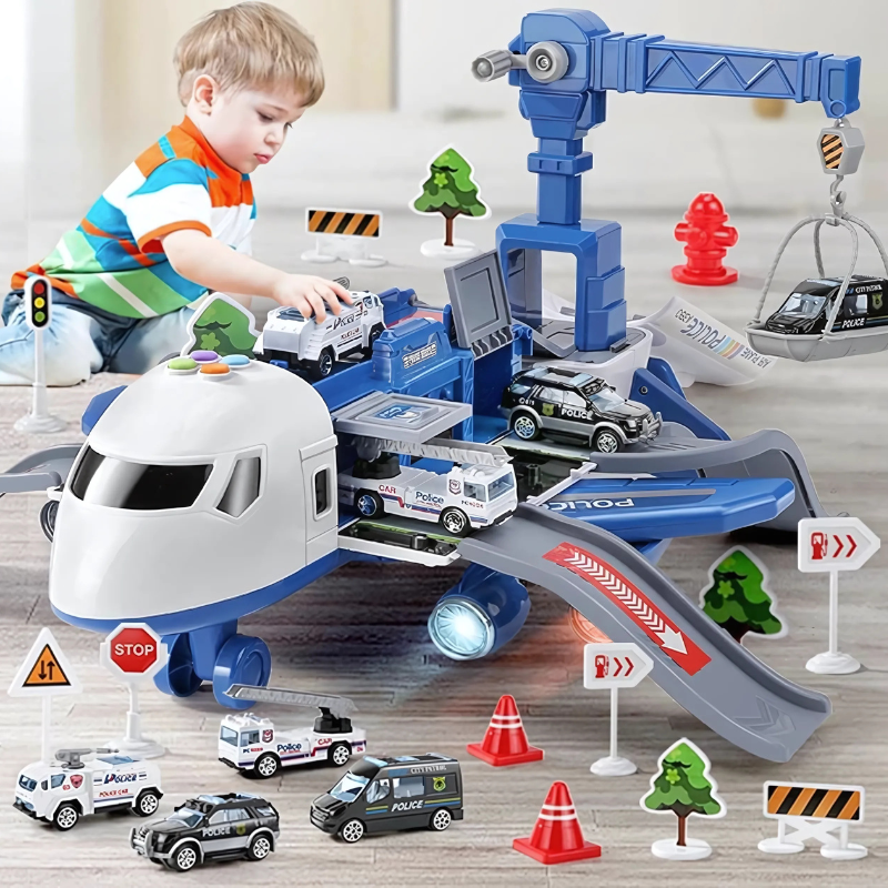 Vue d'ensemble de l'avion transformable en mode jeu éducatif