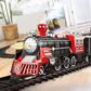 Train électrique à vapeur sur rails avec fumée réaliste
