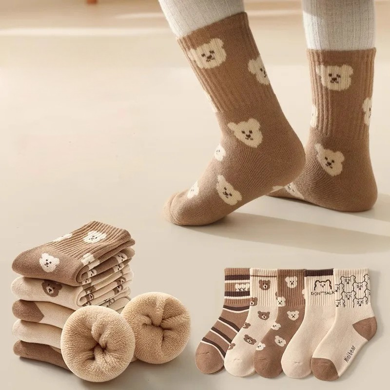 Chaussettes ourson en polaire pour enfants, vue principale