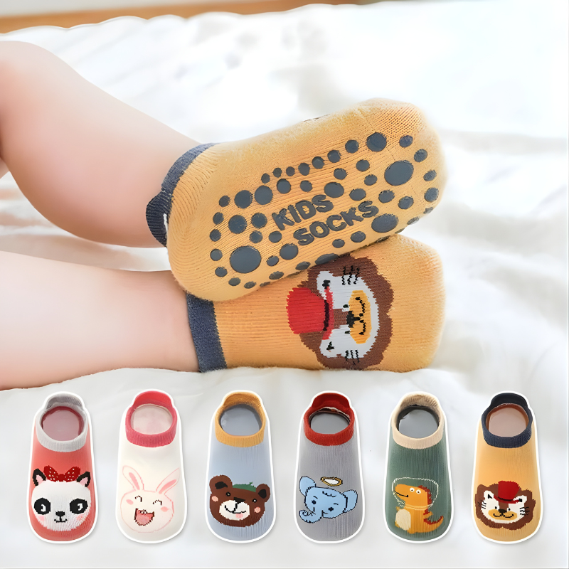 Chaussettes en coton doux avec motifs animaux mignons