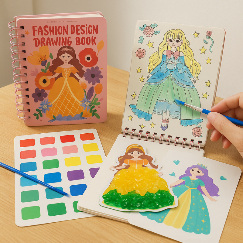 Enfant portant un déguisement de princesse DIY, sourire aux lèvres