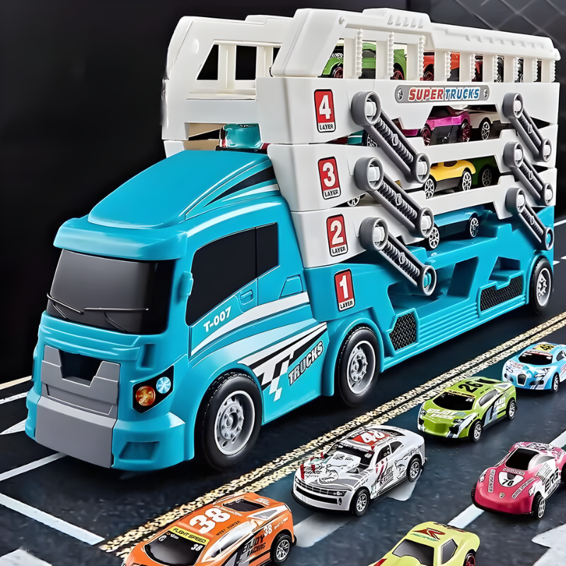 Vue d'ensemble du camion pliant pour enfants