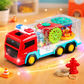 Camion de pompier jouet avec LED et carrosserie transparente
