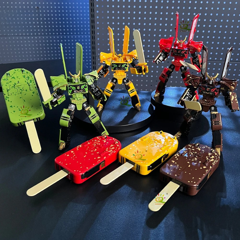 Vue d'ensemble du robot transformable en cornet de glace