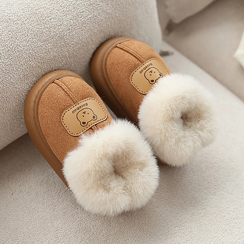 Chaussures d'hiver enfant avec fausse fourrure