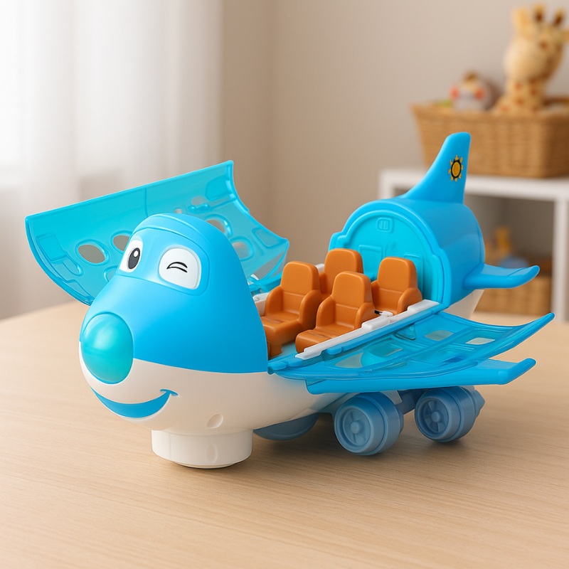 Ensemble avion avec figurines, hôtesse et enfants inclus