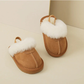 Chaussons d'hiver en peluche avec semelle antidérapante