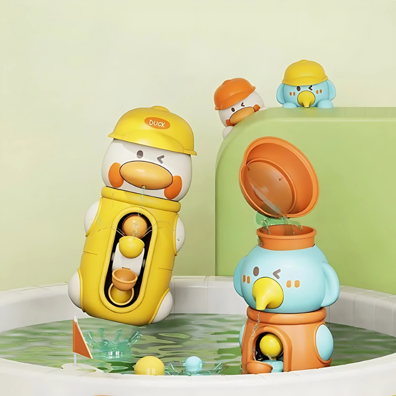 Gros plan sur la roue tournante du jouet de bain