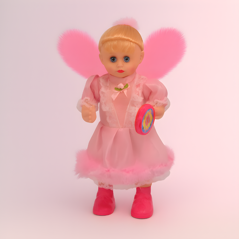 Poupée ailée lumineuse en mouvement avec lumières multicolores