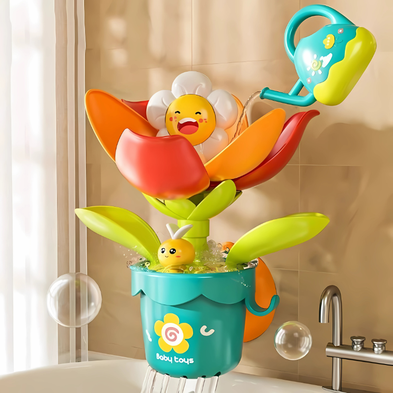 Jouet de bain fontaine flottant dans une baignoire