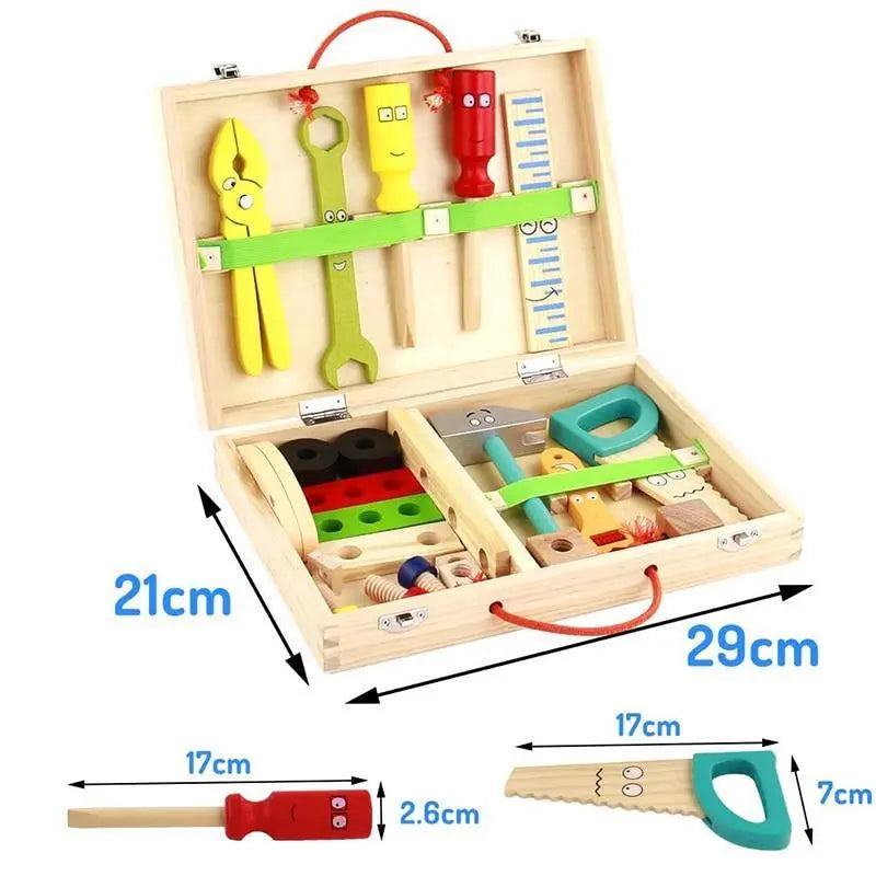 Vue rapprochée de divers outils en bois colorés