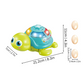 Tortue interactive colorée avec œufs et lumières LED