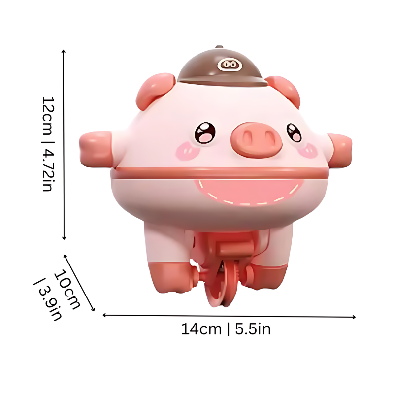 Jouet d'équilibre en forme de cochon sur un fil directionnel