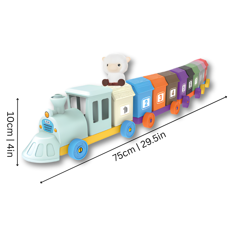Ensemble de train éducatif avec pièces colorées pour enfants