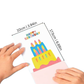 Enfant utilisant un pochoir pour créer un motif coloré