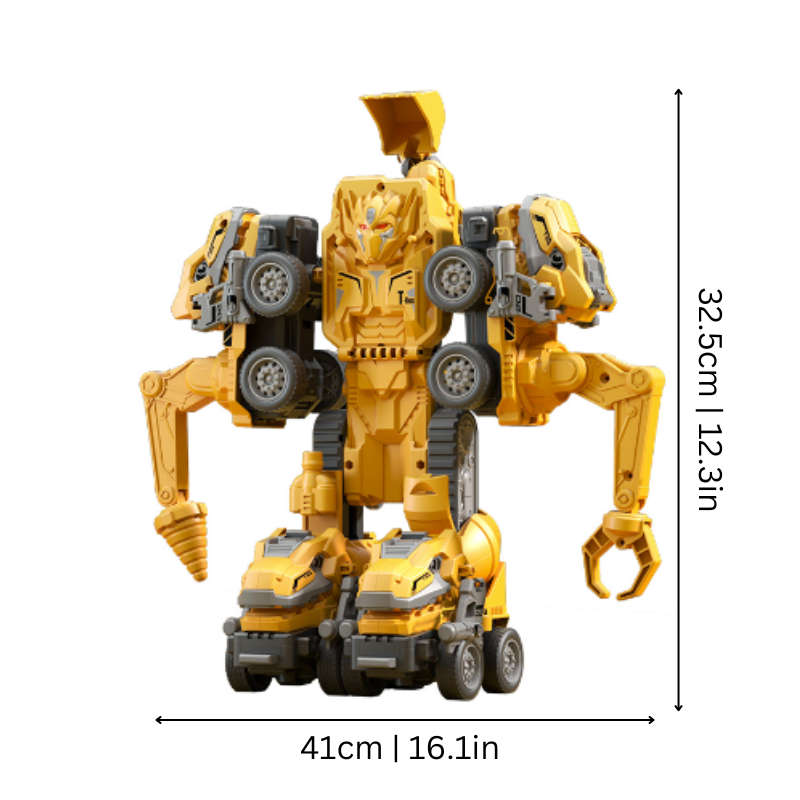 Ensemble de véhicules de construction transformables en robot
